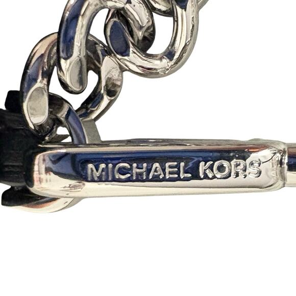 Michael Kors Chain Card Case / Key Holder – Black & Signature MK Monogram - Picture 5 of 6